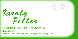 karoly piller business card